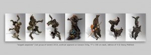 “staged caspecies” (1st group of seven) 2015, archival pigment on Canson 310g, 77 x 108 cm each, edition of 4 © Georg Mühleck