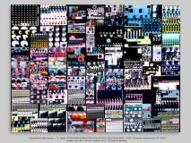 “(beautiful) data dump — 9  parts 0700/0585/0706/0702/0701/0710/1925/1926/1941” 1991, thermal video prints UP 5000 image size 46 x 35 cm, edition of 2   © Georg Mühleck