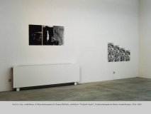 work in situ, installation of b&w photocopies by Georg Mühleck, exhibition ”Original Kopie", Produzentengalerie Maerz Ausstellungen, Köln 1989