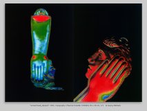 “armed head_diptych” 1992, Copigraphy (Thermo-Transfer CX5000) 39 x 28 cm, 1/1
