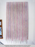 “Streifenblues” 1981, Oil Pastel on varnished tissue, polyester wadding, plastic film, aluminum foil, 1.25 x 2.50 cm, 1/1 © Georg Mühleck