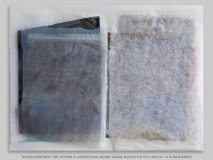“Rot-Blau-Metall-Blues” 1981, Oil Pastel on varnished tissue, polyester wadding, aluminum foil, 91.5 x 68.5 cm, 1/1 © Georg Mühleck