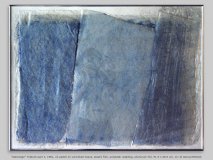“Atemzüge” Triptych part 2, 1981, oil pastel on varnished tissue, plastic film, polyester wadding, aluminum foil, 91.5 x 68.5 cm, 1/1 © Georg Mühleck