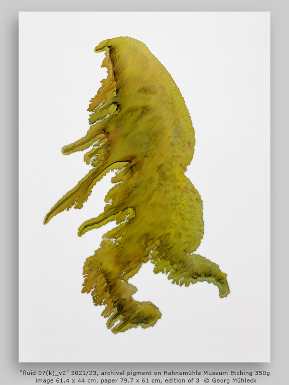 “fluid 07(k)_v2” 2021/23, archival pigment on Hahnemühle Museum Etching 350g, image 61.4 x 44 cm, paper 79.7 x 61 cm, edition of 3 © Georg Mühleck