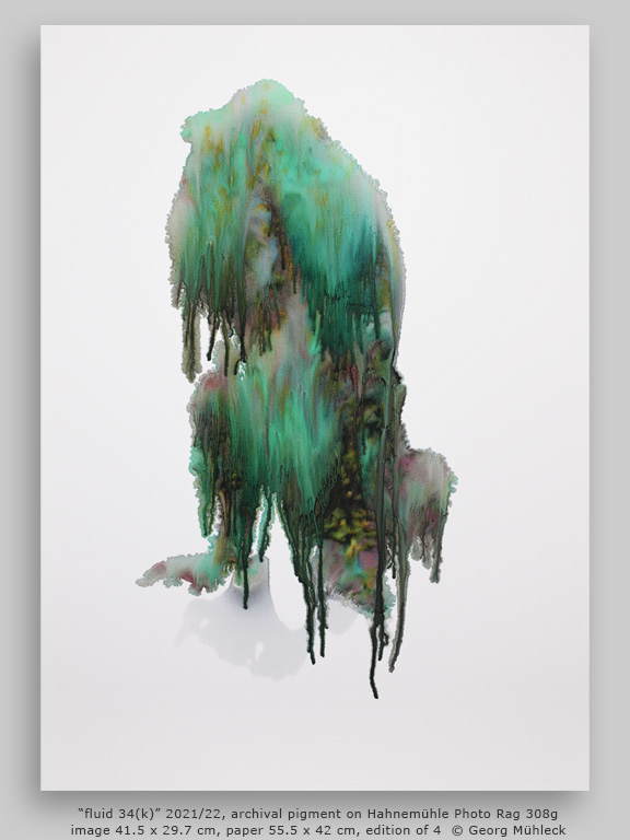 “fluid 34(k)” 2021/22, archival pigment on Hahnemühle Photo Rag 308g, image 41.5 x 29.7 cm, paper 55.5 x 42 cm, edition of 4 © Georg Mühleck