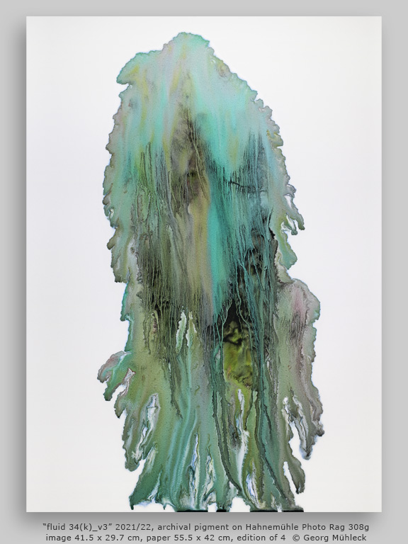 “fluid 34(k)_v3” 2021/22, archival pigment on Hahnemühle Photo Rag 308g, image 41.5 x 29.7 cm, paper 55.5 x 42 cm, edition of 4 © Georg Mühleck