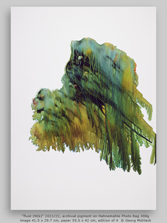 “fluid 39(k)” 2021/22, archival pigment on Hahnemühle Photo Rag 308g, image 41.5 x 29.7 cm, paper 55.5 x 42 cm, edition of 4 © Georg Mühleck