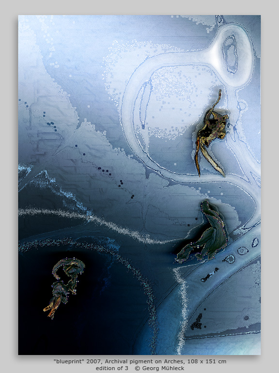 "blueprint" 2007, Archival pigment on Arches, 108 x 151 cm edition of 3   © Georg Mühleck