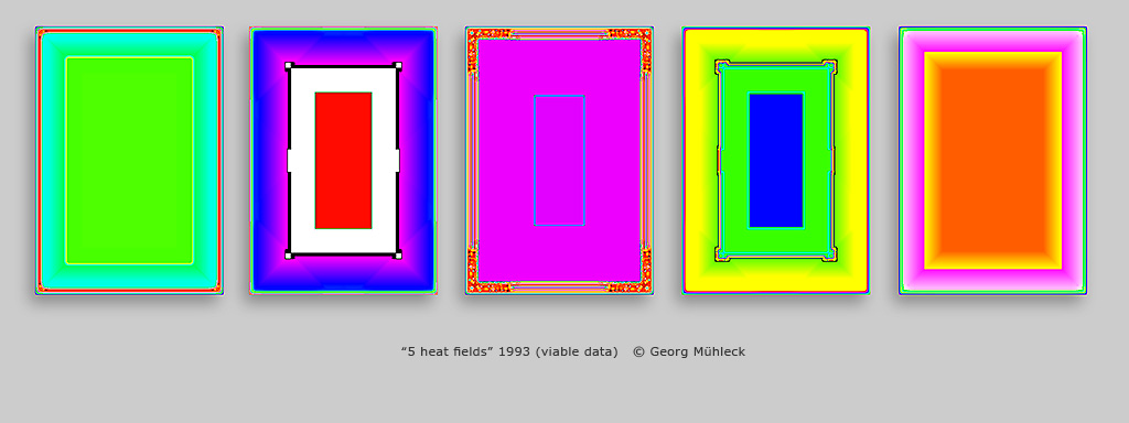 “5 heat fields” 1993 (viable data)   © Georg Mühleck