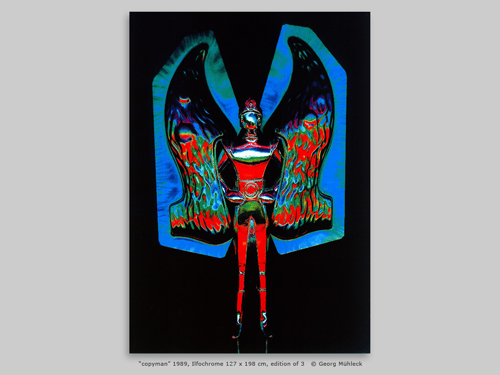 “copyman” 1989, Ilfochrome 127 x 198 cm