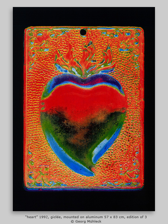 “heart” 1992, giclée, mounted on aluminum 57 x 83 cm, edition of 3
