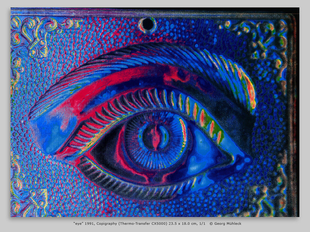 “eye” 1991, Copigraphy (Thermo-Transfer CX5000) 23.5 x 18.0 cm