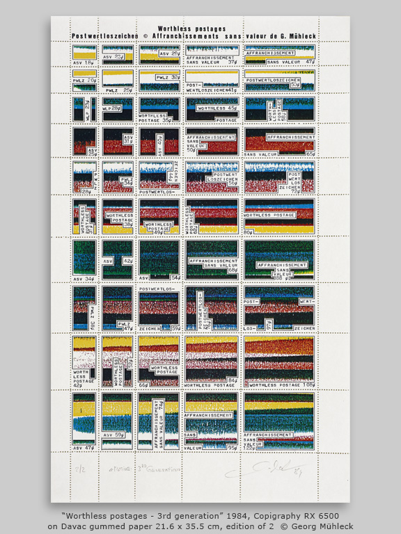 “Worthless postages - 3rd generation” 1984