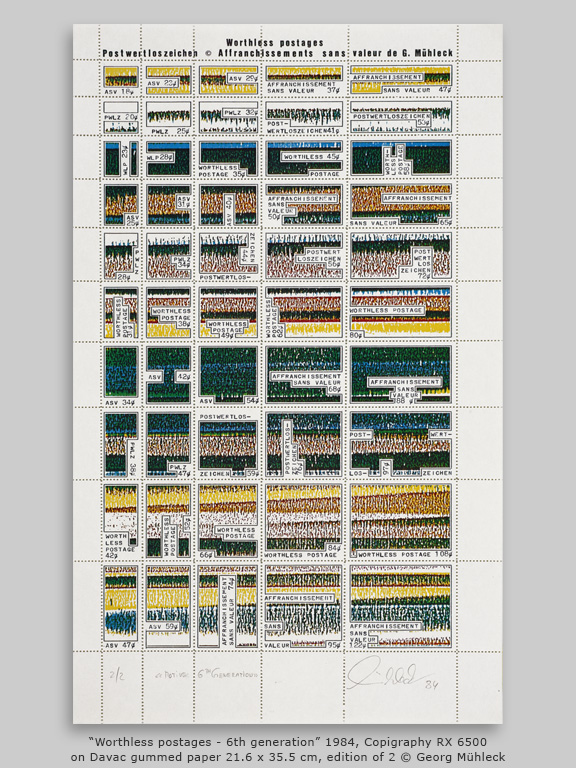 “Worthless postages - 6th generation” 1984