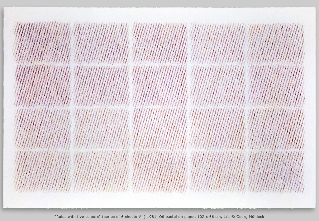 “Rules with five colours” (series of 6 sheets #4) 1981